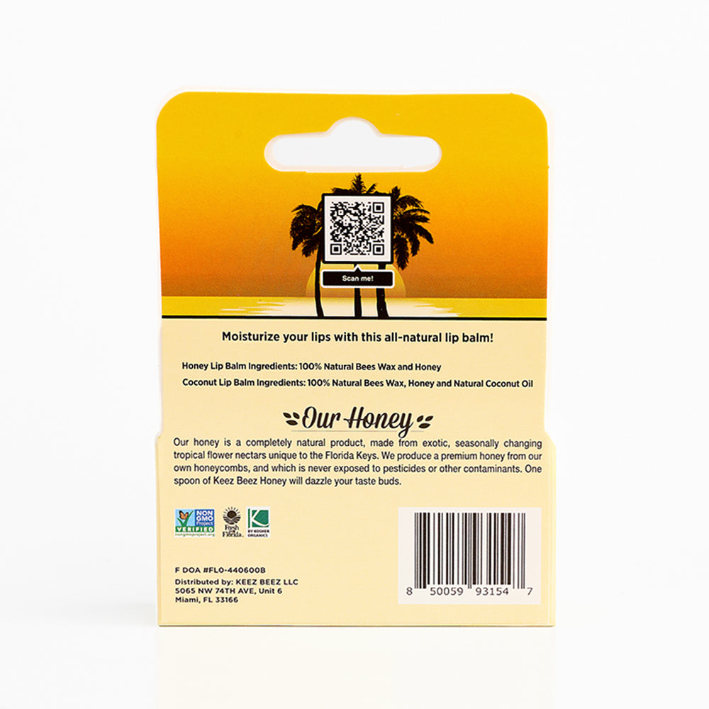 Natural Beeswax Lip Balm Duo: Honey & Coconut