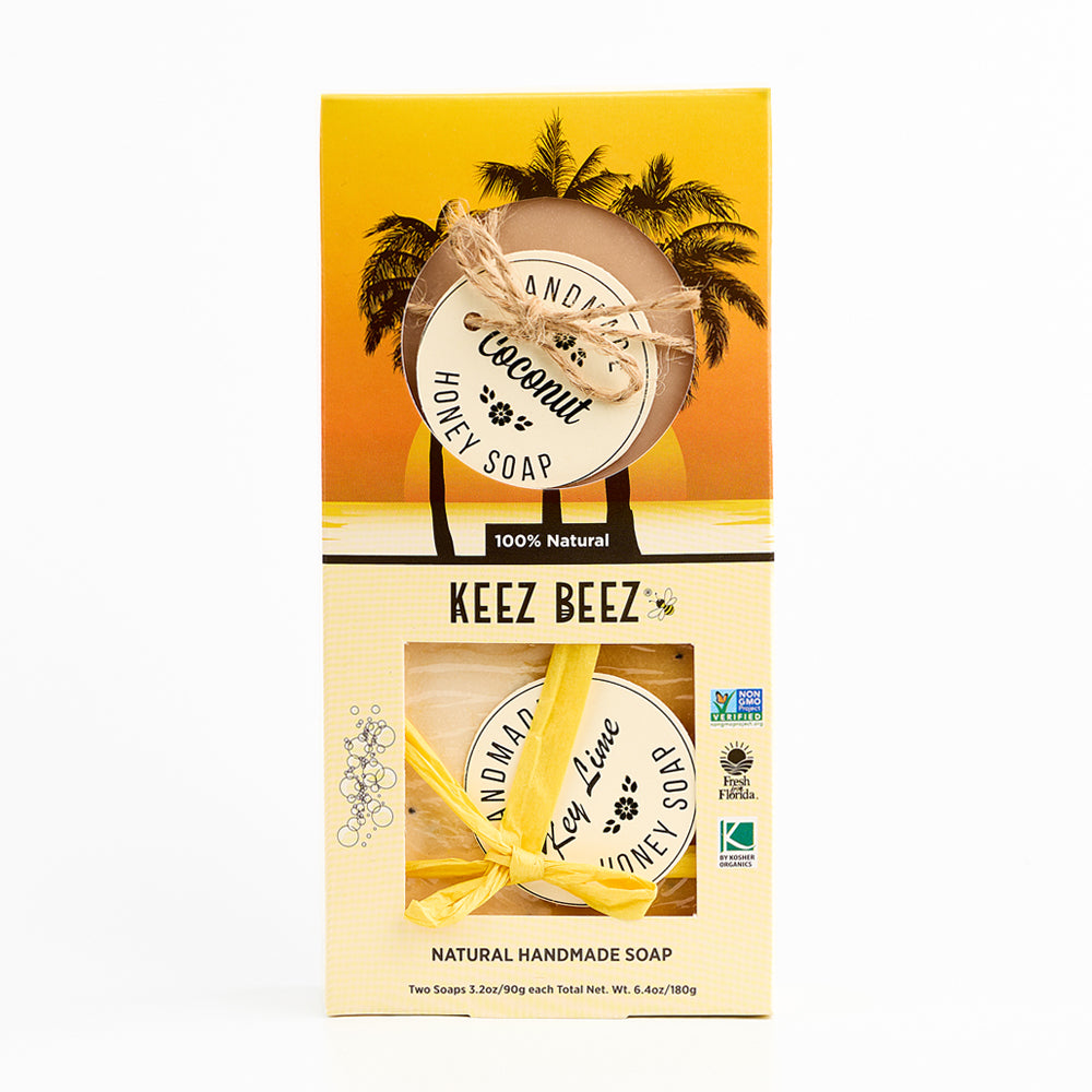 Keez Beez Handmade Honey Soap Gift Set: Coconut & Key Lime